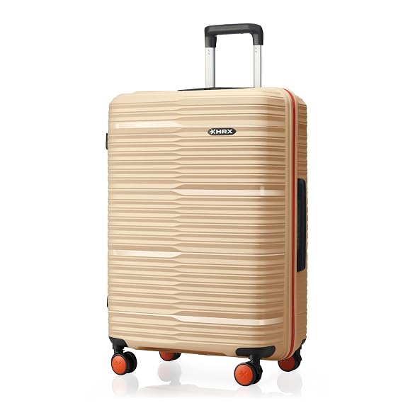 HRX Zanzibar Medium Size Beige Polypropylene Hard Shell Suitcase - Pre