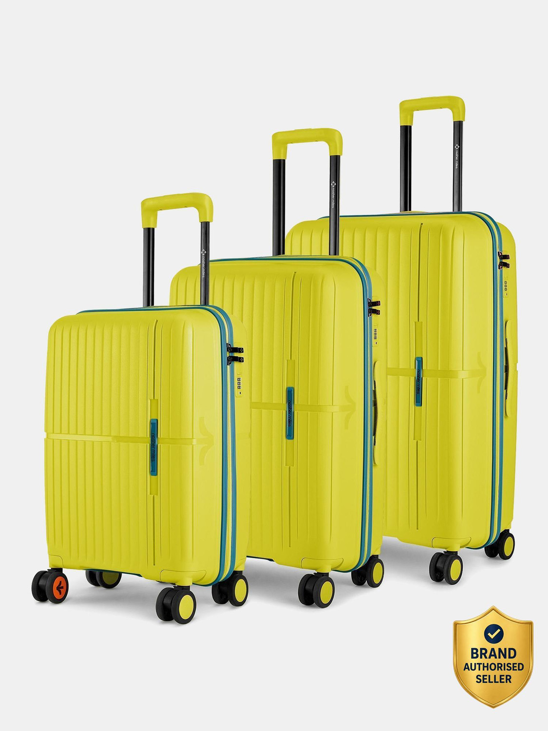 NASHER MILES Springfield HardSide Polypropylene Luggage 3 Green Trolle