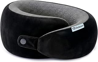 Memory Foam Neck Pillow with Cooling Gel, Snake Shape Travel Pillow wi