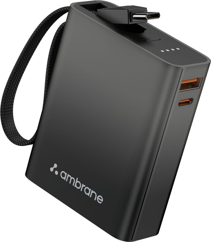 Ambrane 10000 mAh 22.5 W Ultra Compact Pocket Size Power Bank (Bl...mo