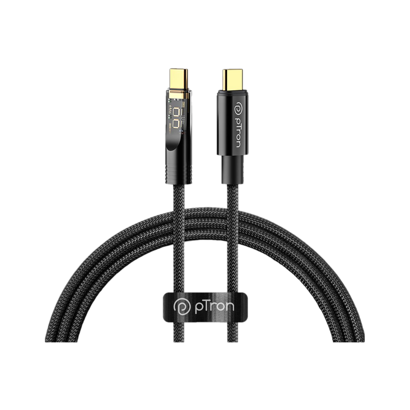 PTron USB Type C Cable 6 A 1 m Unbreakable Nylon Braided Pace (Co...mo