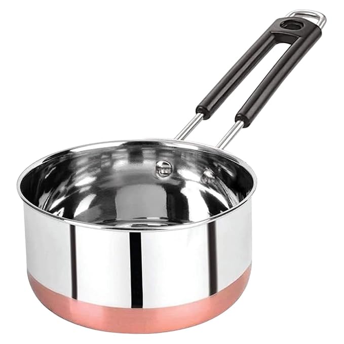 Stainless Steel Saucepan Copper Bottom Induction Compatible Milk Pan 1