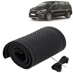 KINGSWAY PU Leatherite Car Steering Cover Sewable Compatible with Kia