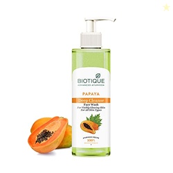 Biotique Papaya Deep Cleanse Face Wash | Gentle Exfoliation | Visibly