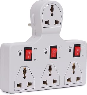 4 Universal Socket 3 Switch Multiplug Sockets Extension Board/Extensio