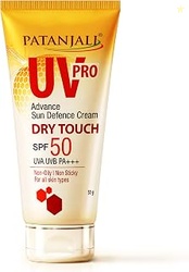 Patanjali UV Pro Advance Sun Defence Cream SPF 50 PA+++50g, Dry Touch,