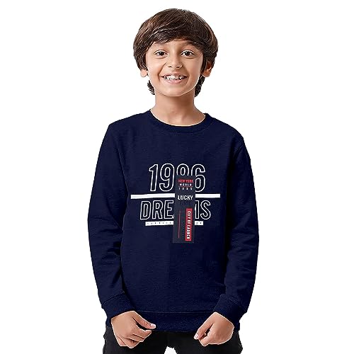 Clotth Theory Boys Printed Sweatshirt | Stylish Crewneck Full Sleeve S