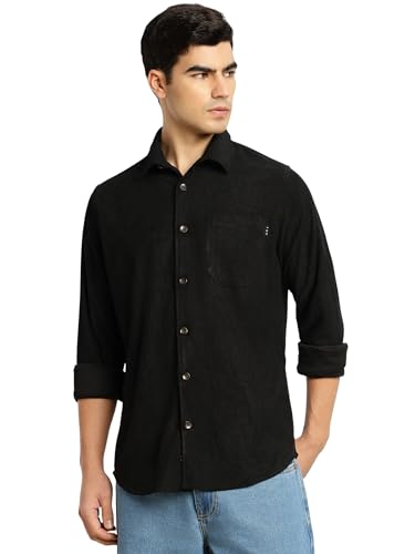 Thomas Scott Men's | Corduroy | Full Sleeve | Slim Fit | Polyester-Ble