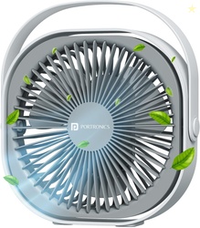 Portronics CoolCube Portable Rechargeable Table Fan, 360 Rotatable, 3