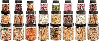 CELLO Diamond Pet Storage Container for Kitchen Set of 24 Pcs Black |