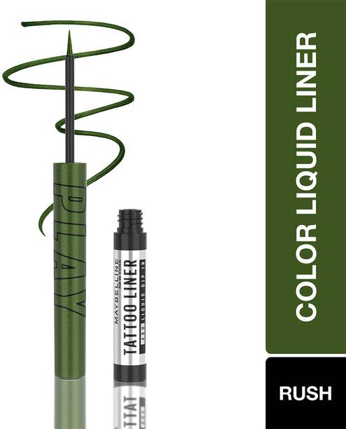 MAYBELLINE NEW YORK Tattoo Play Metallic Green Liquid Eyeliner - Rush