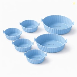 Air Fryer Silicone Liners Reusable  6 Pack Food Grade Non-Stick Silico