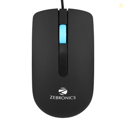 ZEBRONICS Juggle Wired Optical Mouse with 3 Buttons, High Precision, 1