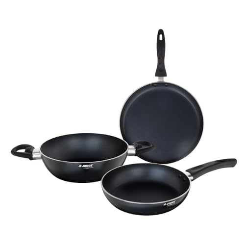 Judge by Prestige Ace Aluminium Non-Stick Cookware Set - Kadai 20 cm,