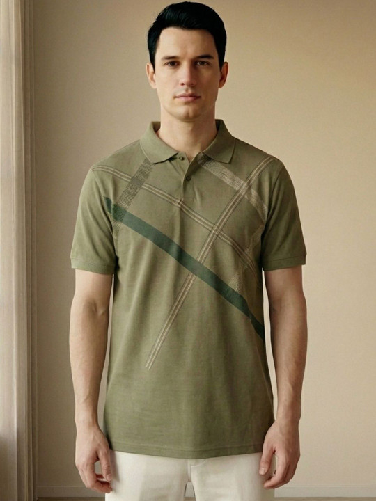 Dollar Men Printed Polo Collar T-shirt