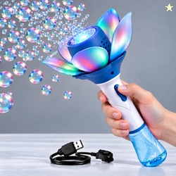 Graphene Automatic Flower Bubble Wand for Girls Boys Magic Bubble Stic