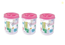 Aristo Store Queen333 Plastic Storage Container- 800 Ml (3 Pcs Set, 11