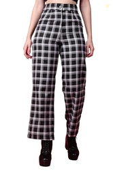 POPWINGS Casual Check Print Button and Zip Closure Trouser for Women |