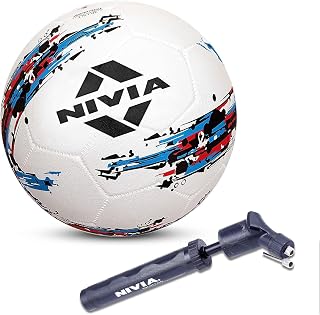 Storm Rubber Football with Ball Pump, Size 5, (White)