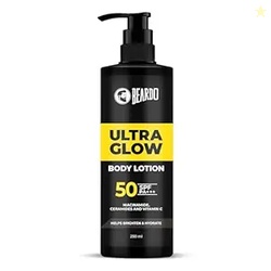 Beardo Ultraglow SPF 50 PA+++ Body Lotion for Men, 250 ml | Sun protec