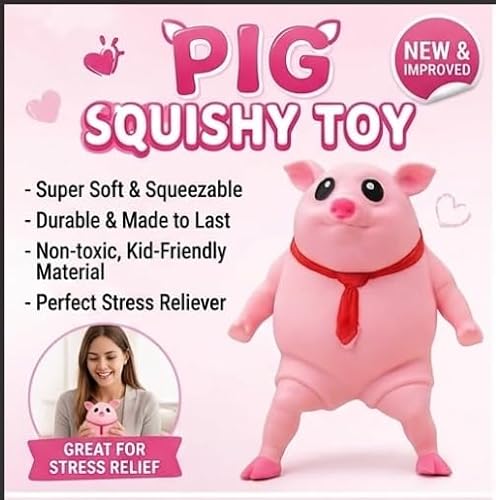 Pruqury Cute Pig Squishy Stress Relief Toy | Soft Slow Rising Stretcha