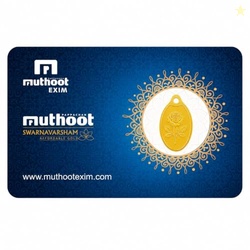 Muthoot PAPPACHAN Swarnavarsham 24K (999) Yellow Gold Oval Rose Pendan
