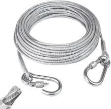 Heavy Duty Clothes Drying Rope 5 Meter with Hooks | Strong Steel Cloth