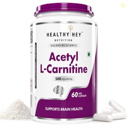 HealthyHey Nutrition Acetyl L-Carnitine (ALCAR)-60 Veg Capsules (Pack