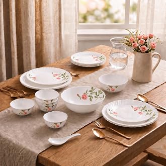Microwave & Dishwasher Safe Crockery Set for Home, Bone-Ash Free Bowls