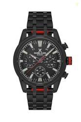Daniel Klein Black Exclusive Men's Analog Watch with Metallic Strap -