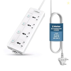 EMBOX Extension Board with Switches 2500 W, 4 Universal Sockets, Indiv