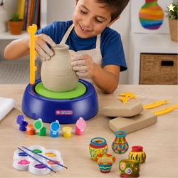 Storio Kids Art & Craft Pottery Wheel Kit|DIY Battery Operated Pottery