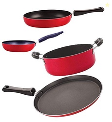 Nirlon Non Stick Aluminium Chemical Free Kitchen Item Set of 4 Pieces