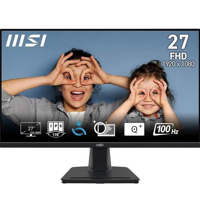 MSI PRO MP275 27 Inch Full HD Office Monitor - 1920 x 1080 IPS Panel,