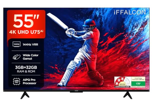 iFFALCON 139 cm (55 Inches) 4K UHD Smart LED Google TV | 144Hz VRR | 3