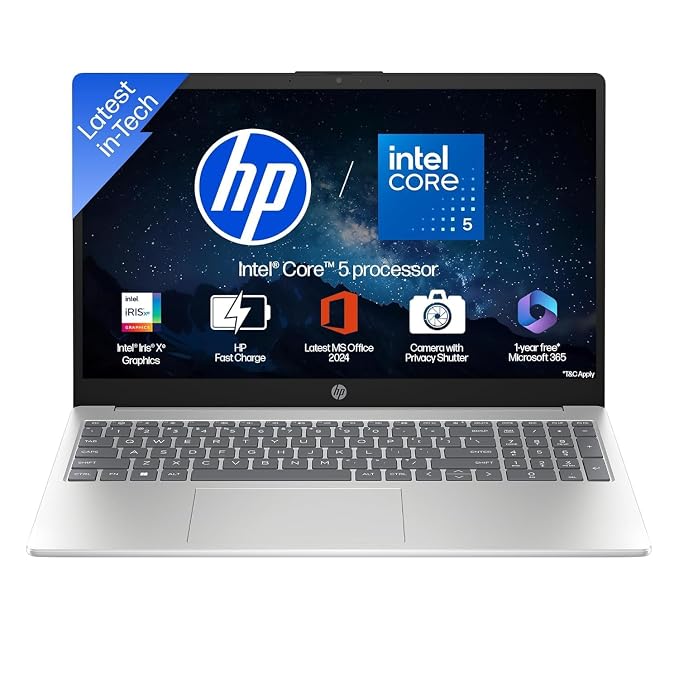 HP 15 Intel Core 5 120U (14th Gen) 8GB DDR4, 512GB SSD, FHD, Anti-Glar