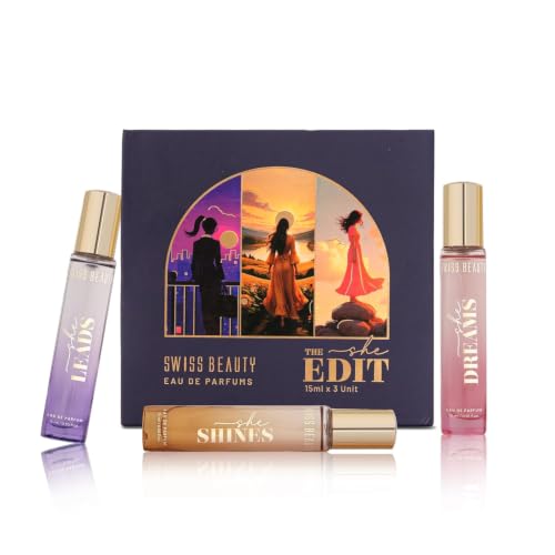 Swiss Beauty The She Edit | 3-In-1 Perfume Gift Box | Long-Lasting Fra