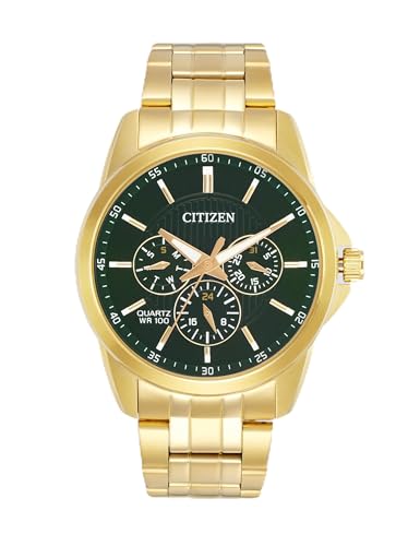 Citizen Stainless Steel Analog Quartz Multifuction Men's Black Dial Wa