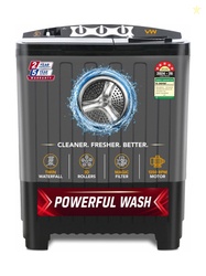 VW 7.5 kg Semi Automatic Top Load Washing Machine Black