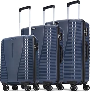Airpro Set of 3 (Cabin+Medium+Large) Trolley Bags, Poseidon Blue