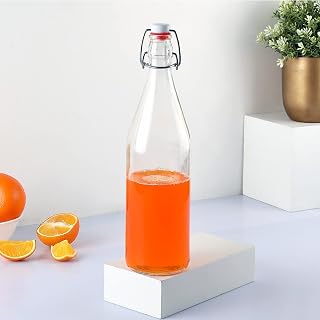 CELLO Aquaria Glass Water Bottle For Daily Use 1000 ml, Transparent |