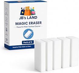 Magic Eraser Sponge | Pack of 5 | No Scratch Multi-Surface Cleaning Sp
