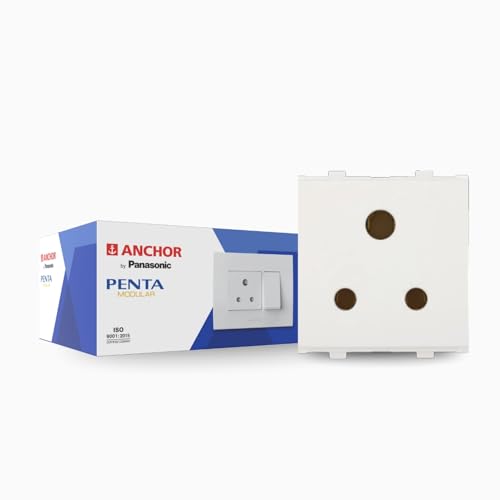 Anchor by Panasonic Penta Modular 2 Module 6 Amp 3 Pin Round Socket W/