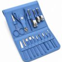 Manicure and Pedicure Grooming Kit with Foldover Case, Multicolor