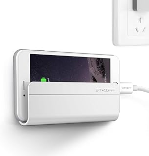 STRIFF Wall Mount Mobile Phone Holder | Self-Adhesive Mobile Charging