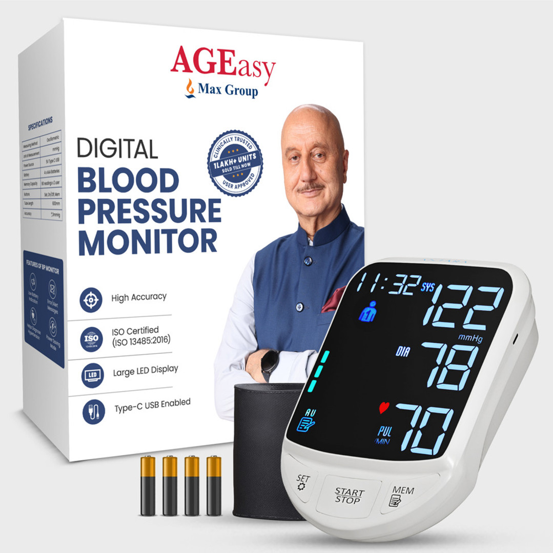 AGEasy (Max Group) Automatic Digital Blood Pressure Machine USB Type C