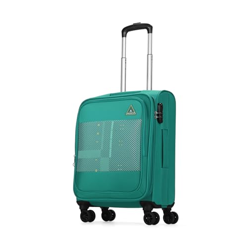 Aristocrat Duralite Soft Case Cabin (Small) 8-Wheel Trolley Bag, Teal