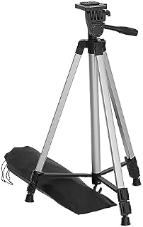 Aluminium Professional Sturdy Tripod with Mobile Phone Holder Mount, 3