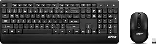 Lenovo 210 2.4GHz Wireless USB Keyboard and Mouse Combo, Waterproof Ex