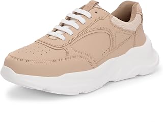 Women Chunky Sneaker | Cushioned Insole for Comfort | Stylish Lace-Up